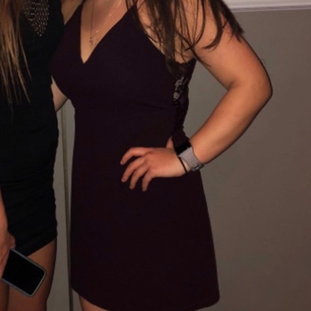 Maroon cocktail dress